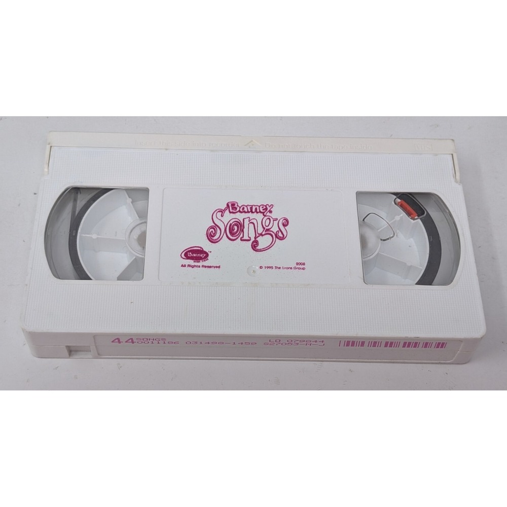 Barney Songs VHS Tape 1995 Video Lyons Group Kids Sing Along Kids Film TAPE ONLY